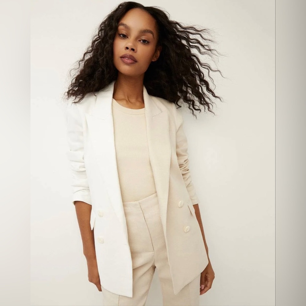SOLD NWT Veronica Beard Braeton blazer white beige 0